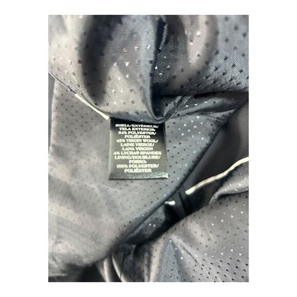 Ann Taylor Blazer Size 8 Black Wool Blend Two Button Notch Long Sleeve Career - Picture 7 of 15